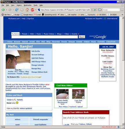 MySpace without ads!